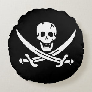 Pirate Flag Round Cushion