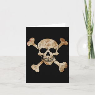 Pirate Flag Skull And Crossbones Skeleton Graphic  Card