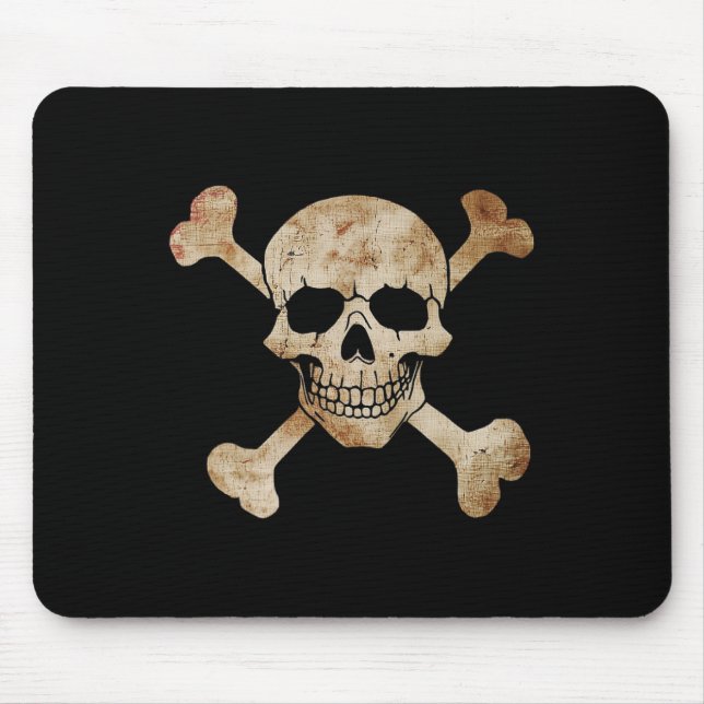Pirate Flag Skull And Crossbones Skeleton Graphic  Mouse Pad (Front)