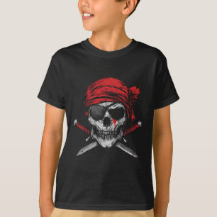 Pirate Flag Skull And Crossbones Skeleton Graphic T-Shirt