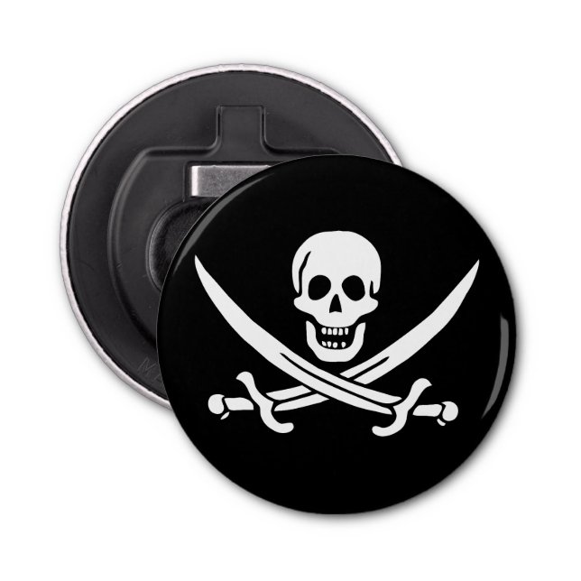 Pirate Flag Skull Crossed Swords Bottle Opener (Front)