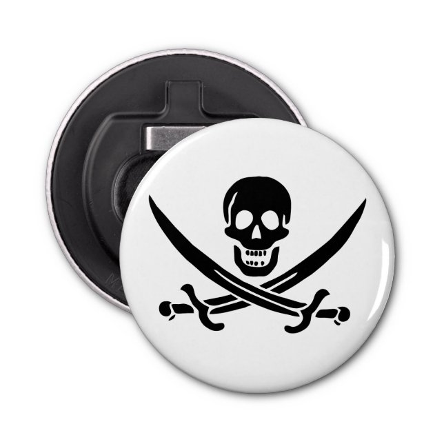 Pirate Flag Skull Crossed Swords Bottle Opener (Front)