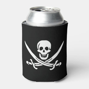 Pirate Flag Skull Crossed Swords Can Cooler
