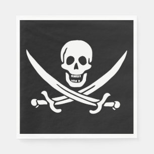 Pirate Flag Skull Crossed Swords Napkin