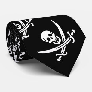 Pirate Flag Skull Crossed Swords Tie