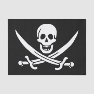 Pirate Flag Skull Crossed Swords Tissue Paper