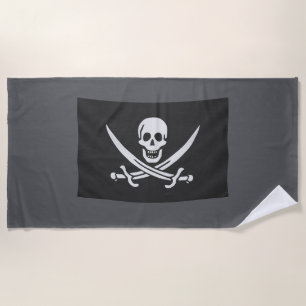 Pirate flag towel Jolly Rogers