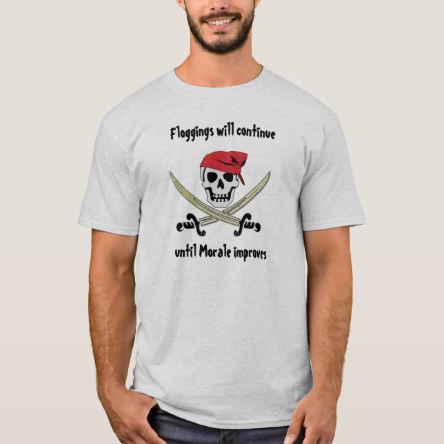 Pirate Floggings Jolly Roger T-Shirt (Front)