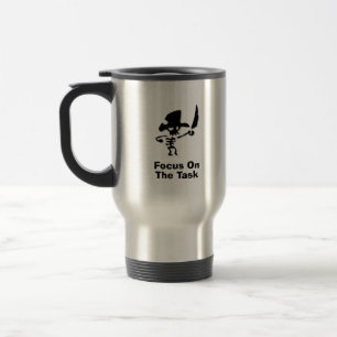Pirate Focus On The Task Travel Mug