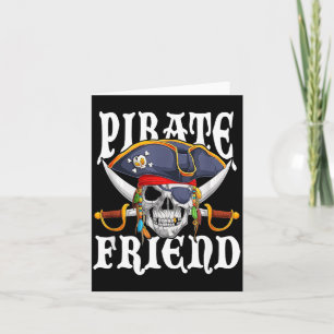 Pirate Friend Crossbones Skull Family Halloween Card