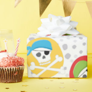 Pirate fun themed pattern wrapping paper