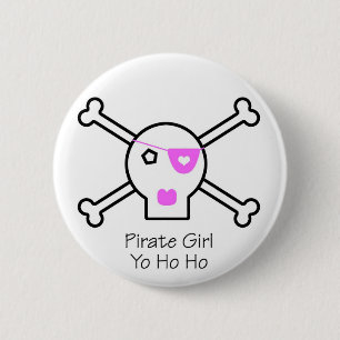 Pirate Girl 6 Cm Round Badge