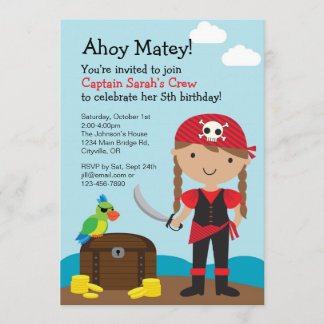 Pirate Girl Invitation