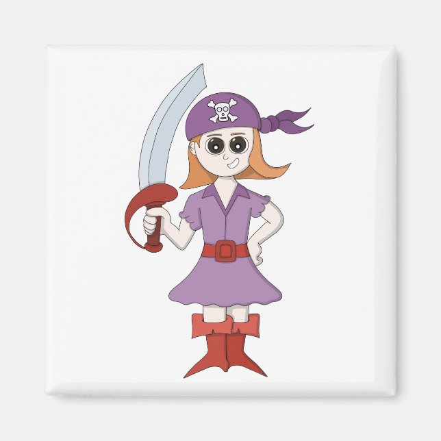 Pirate Girl Magnet (Front)