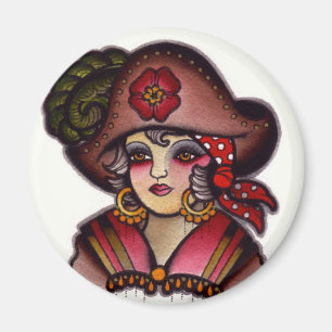 pirate girl magnet