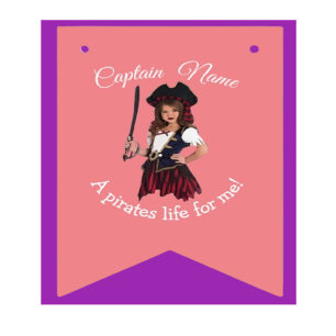 Pirate Girl Pink Theme Bunting