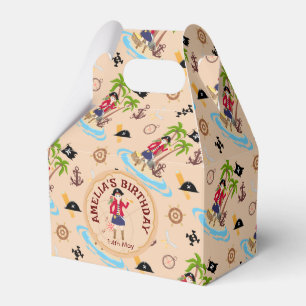 Pirate Girl Treasure Map Fun Birthday Party Favour Box