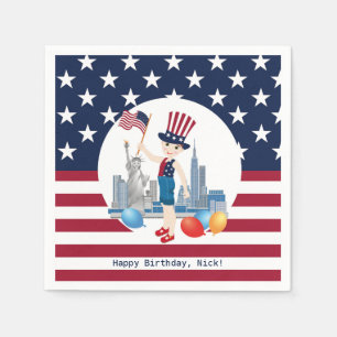 Pirate Girl Treasure Map Fun Birthday Party Napkin