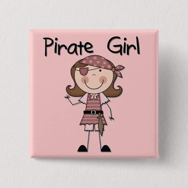 Pirate Girl Tshirts and Gifts 15 Cm Square Badge (Front)