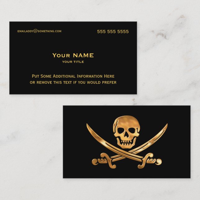 Pirate Gold Business Card (Front/Back)