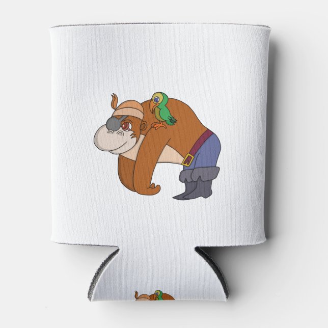 Pirate Gorilla Can Cooler (Front)