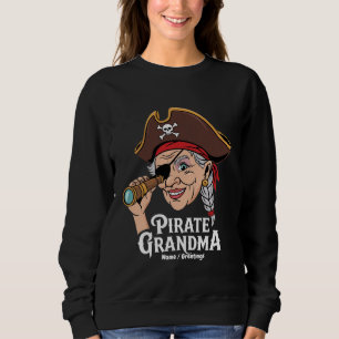 Pirate Grandma Funny Grandmother Halloween Costume Sweatshirt
