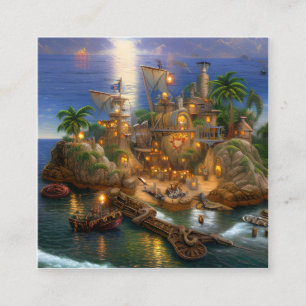 Pirate Graphic Square Business Card