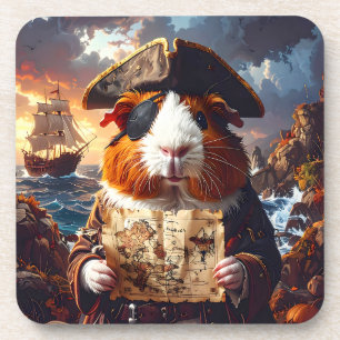 Pirate Guinea Pig  Coaster