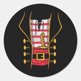 Pirate Halloween Kids Costume 1  Classic Round Sticker