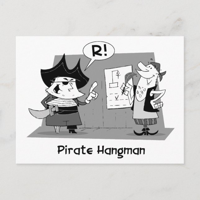 Pirate Hangman Postcard (Front)