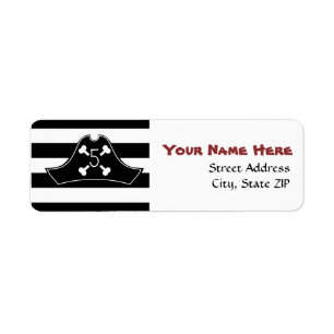 Pirate Hat Birthday Address Label