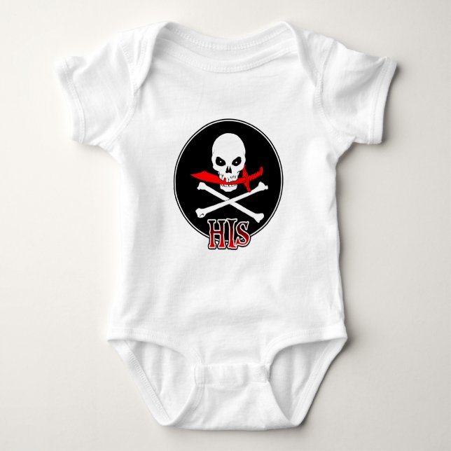 Pirate His Baby Bodysuit (Front)