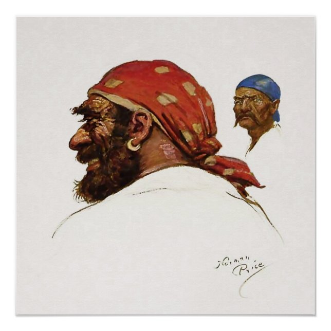 “Pirate” Illustration by Norman Price Poster (Front)