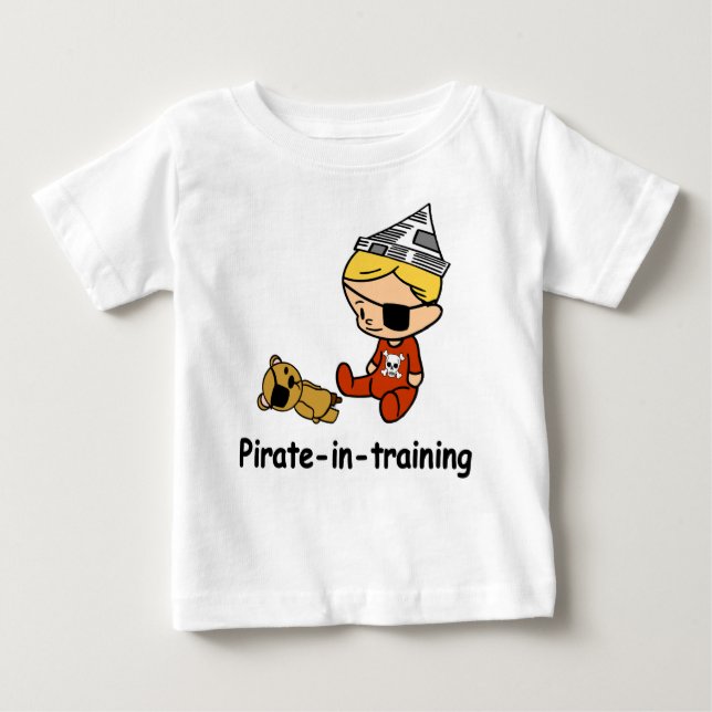 Pirate in Training baby t-shirt (Front)