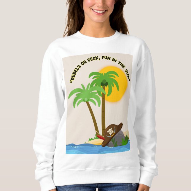 pirate island  beach sweatshirt (Front)