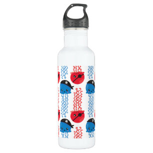 Pirate Jellyfish, Jellyfish Pattern, Sea Animals 710 Ml Water Bottle