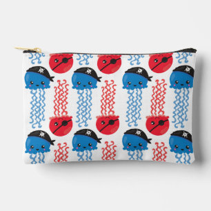 Pirate Jellyfish, Jellyfish Pattern, Sea Animals Accessory Pouch
