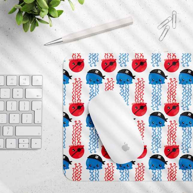 Pirate Jellyfish, Jellyfish Pattern, Sea Animals Mouse Pad (Creator Uploaded)