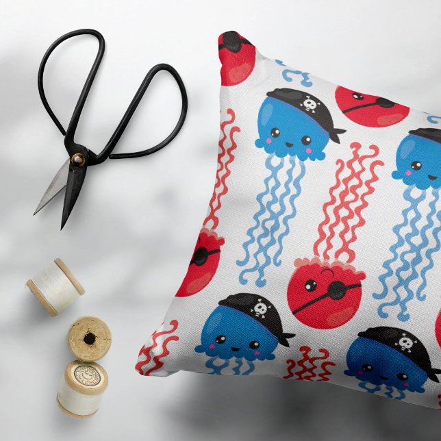 Pirate Jellyfish, Jellyfish Pattern, Sea Animals Pillowcase (Creator Uploaded)
