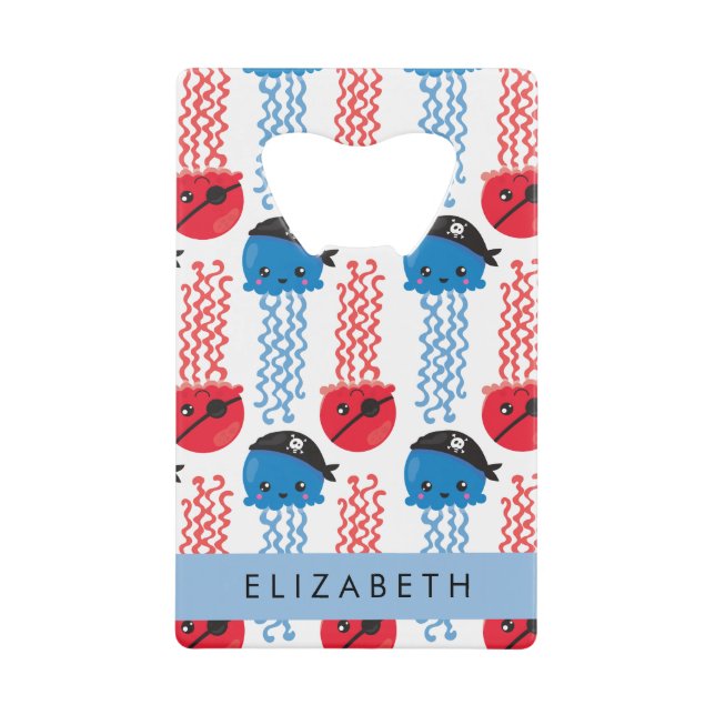 Pirate Jellyfish, Jellyfish Pattern, Your Name (Front)