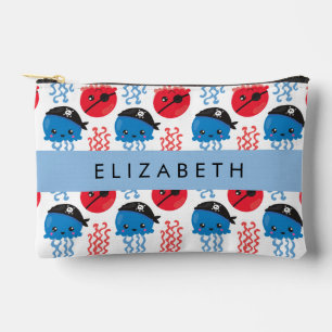Pirate Jellyfish, Jellyfish Pattern, Your Name Accessory Pouch