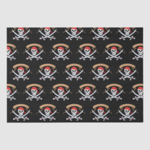 Pirate Jolly Roger birthday party Tissue Paper