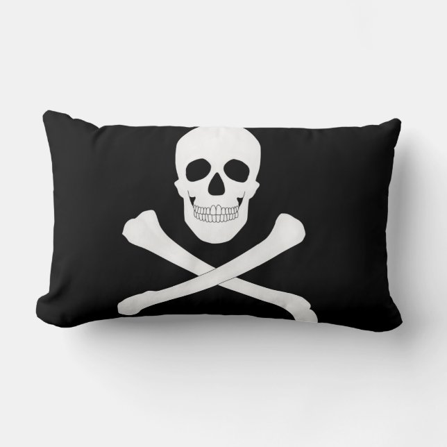 Pirate (Jolly Roger) Flag Lumbar Cushion (Front)
