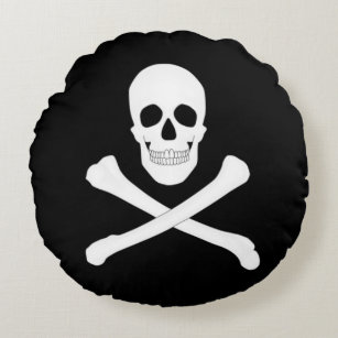 Pirate (Jolly Roger) Flag Round Cushion