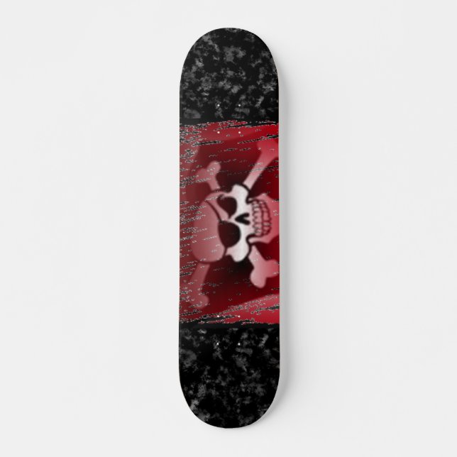 Pirate Jolly Roger Skateboard (Front)