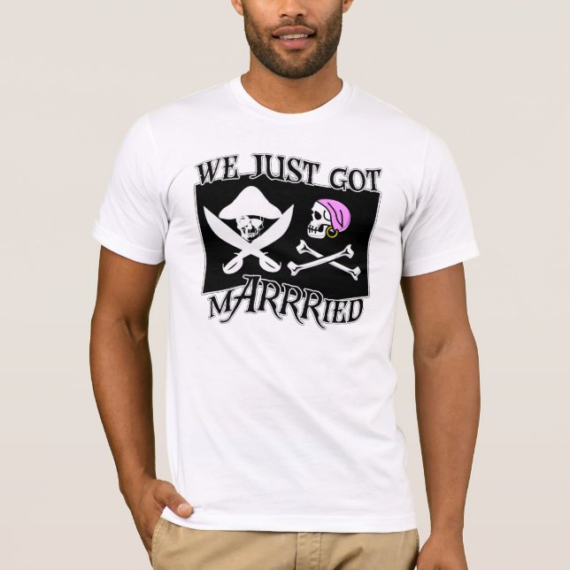 Pirate Just Married T-Shirt (Front)