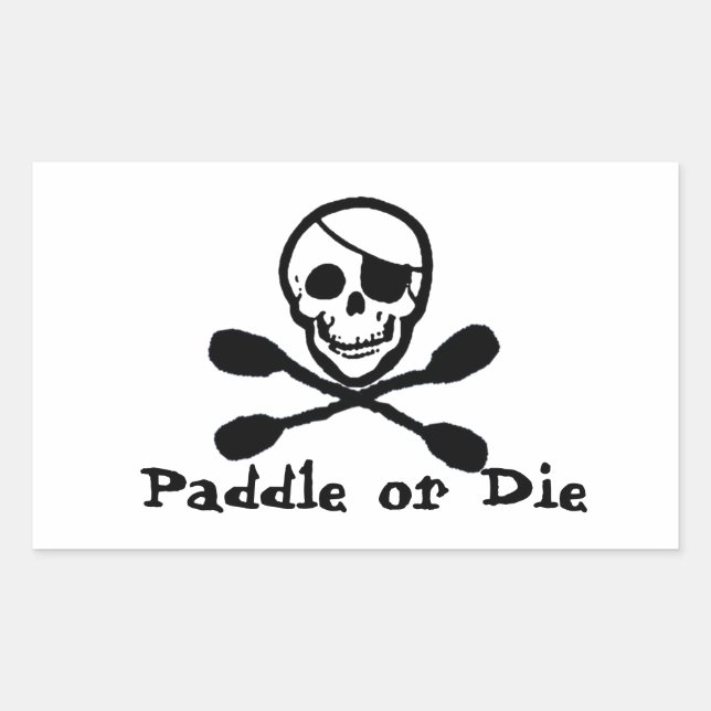 Pirate Kayak Flag Sticker (Front)