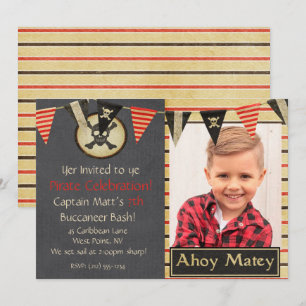 Pirate Kids Birthday Party Invitation
