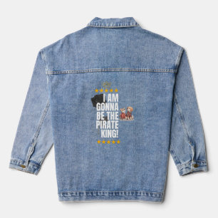 Pirate King Quote – Black and White Denim Jacket