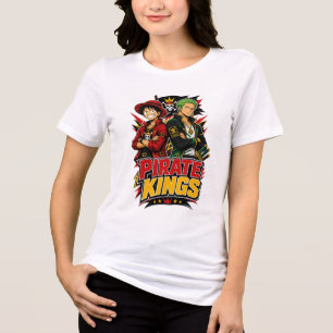 Pirate Kings Anime Action Graphic T-Shirt Tri-Blend Shirt